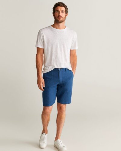 Linen chino Bermuda shorts